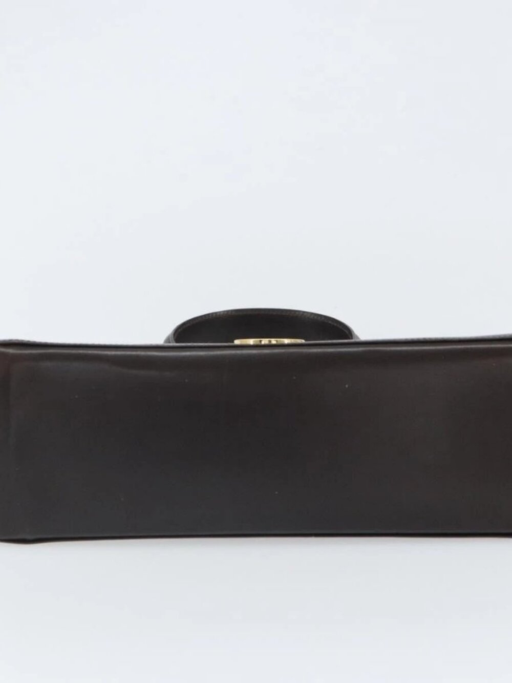 Salvatore Ferragamo Gancini Hand Bag Leather 2way Brown Gold Auth 162468 - Picture 5 of 15